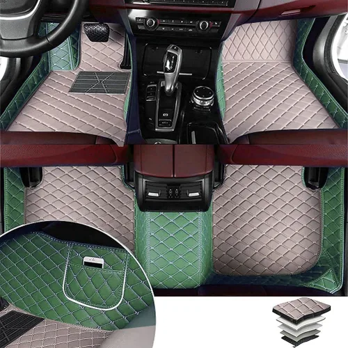 Miniatura 12 de Alfombras para todo tipo de clima de TAHALI - Alfombrillas impermeables, antideslizantes, de cuero para automóviles, SUV, camiones - Proteja