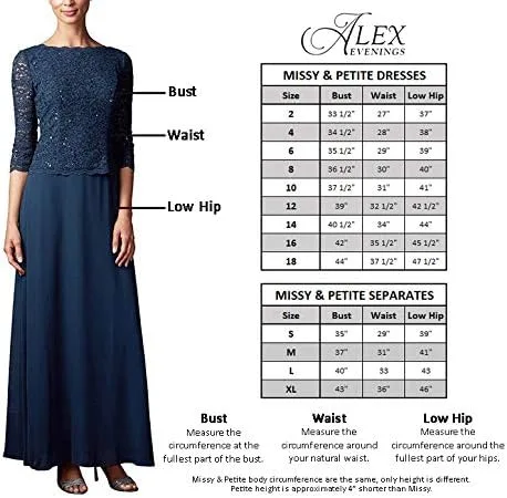 Miniatura 4 de Alex Evenings Vestido de dos piezas para mujer con chaqueta de encaje talla petite y regular