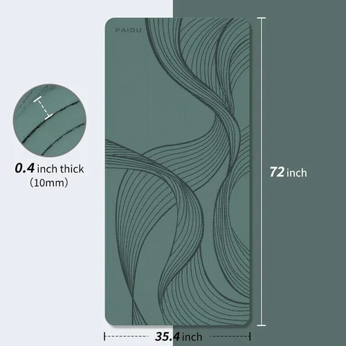 Miniatura 7 de PAIDU Esterilla de Yoga Grande - 72' x 36' x 0.4' Ancho Extra y Grueso, Cómodo, Antideslizante Esterilla de Ejercicio - Funciona Genial en Todos