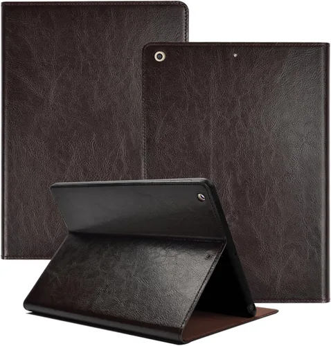 Miniatura 9 de Funda para iPad de 10.2 pulgadas, 9ª/8ª/7ª generación 2021/2020/2019, piel auténtica, función de encendido y apagado automático. Negro clásico