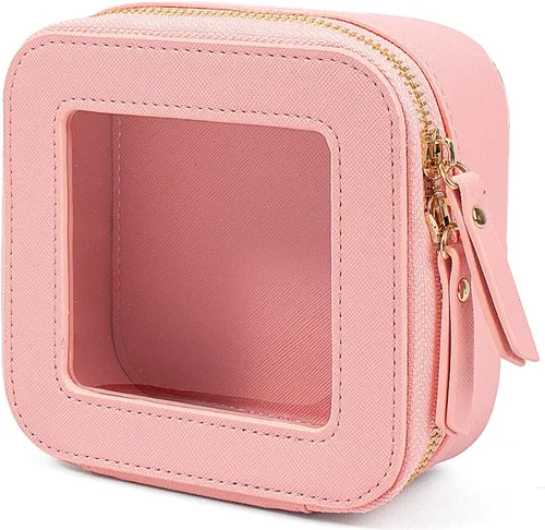 Miniatura 28 de Juego de bolsas de maquillaje transparentes de viaje, bolsa de cosméticos aprobada por la TSA con cremallera, bolsa de maquillaje portátil, bolsa