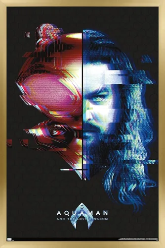 Miniatura 15 de Trends International DC Comics Movie Aquaman y el Reino Perdido - Póster de pared de Faceoff, 22.37 x 34.00 pulgadas, versión enmarcada en negro