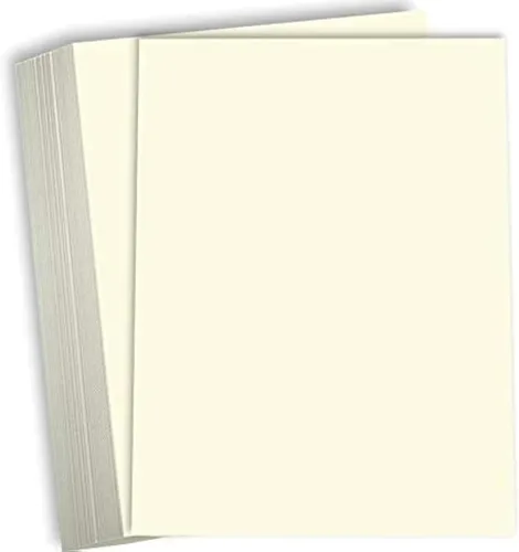 Miniatura 8 de Hamilco Cartulina de color crema de 8 x 10 pulgadas, peso pesado, 80 libras, cartulina para impresora, paquete de 50