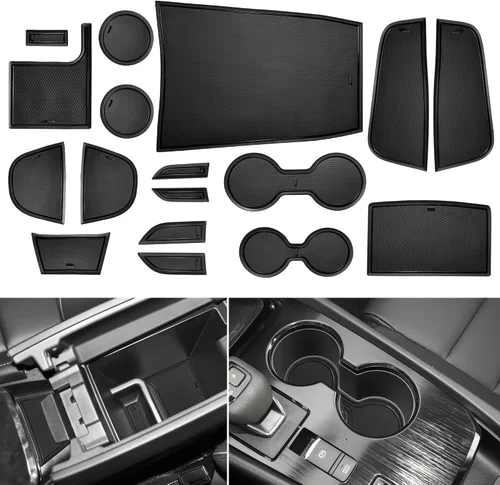 Accesorios para Nissan Rogue 2021 2022 2023 2024 2025 - Portavasos, forro de consola central, alfombrillas antideslizantes y antipolvo, interior