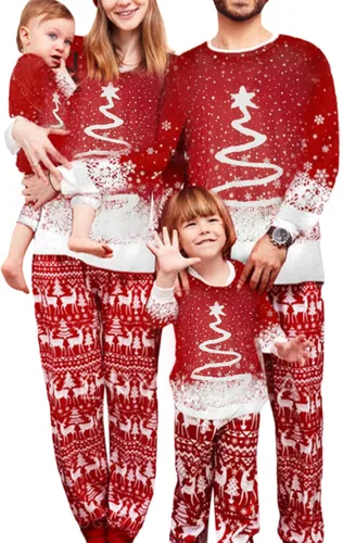 Miniatura 42 de OAKFashion Conjuntos de Pijamas Familiares de Navidad, Pijamas Familiares a Juego de Navidad Ropa de Dormir Pjs