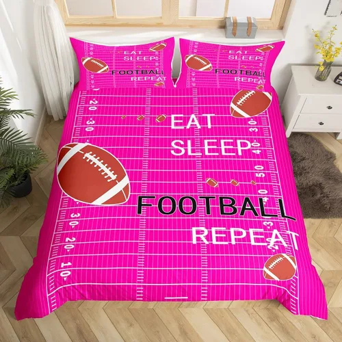 Miniatura 33 de jejeloiu Juego de ropa de cama de fútbol para niños, tamaño individual, juego de funda de edredón de fútbol para niños y niñas, funda de edredón
