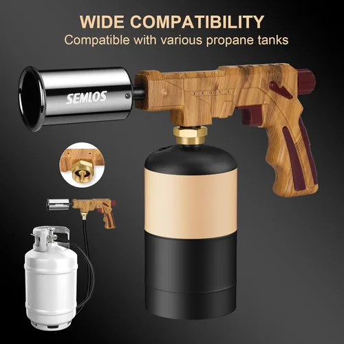 Miniatura 3 de Semlos Antorcha de propano - Antorcha de cocina - Potente pistola de parrilla - Encendedor de carbón - Arrancador de fogata - Sous Vide - Soplete
