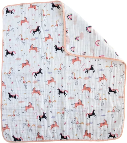 Miniatura 5 de Red Rovr Manta de muselina de algodón 100% orgánico para bebé, colcha de muselina multicapa, recién nacido y niño, suave, ligera, para guardería