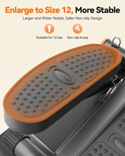 Miniatura 7 de Niceday Steppers para ejercicio, escalera con bandas de resistencia, mini stepper con capacidad de carga de 136 kg, stepper de fitness hidráulico