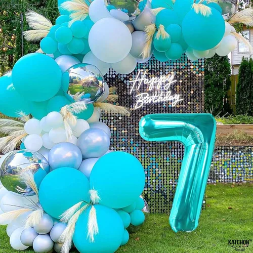 Miniatura 40 de KatchOn, Globo azul del número 1 para el primer cumpleaños, grande, 40 pulgadas, globo azul número 1 para primer cumpleaños, globo azul marino