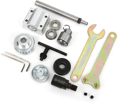 Miniatura 7 de Conjunto de husillo sin potencia, herramienta de portabrocas de carpintería de alta bricolaje para taladros de banco y sierras de mesa con buje M10