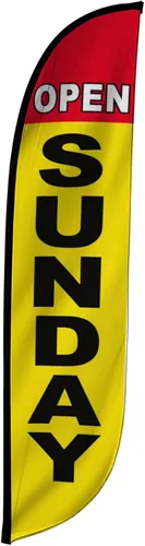 Miniatura 18 de LookOurWay Bandera de plumas – 12 pies de alto cartel publicitario solo bandera swooper, sin postes – banderas de gran apertura – rojo Abierto