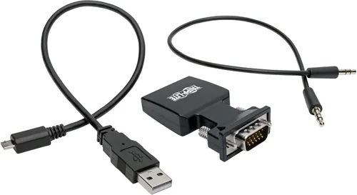 Miniatura 7 de Tripp Lite Adaptador activo HDMI a VGA (F/M), extractor de audio HDMI, HDMI hembra a VGA macho, 1080p @ 60 Hz, negro (P131-000-A-DISP)