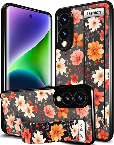 Miniatura 148 de Compatible para Samsung Galaxy S23 Funda Bonita con Correa Soporte Dedo Kickstand, Fundas de Silicona Geniales de Diseñador Funda Cover - Mariposa