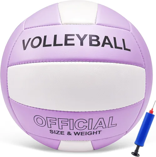 Miniatura 8 de Volleyball Official Size 5 Volleyball for Indoor Outdoor, Soft Touch Volleyballs for Adults Beach Play Pool Game Gym Training Play, Durable Design