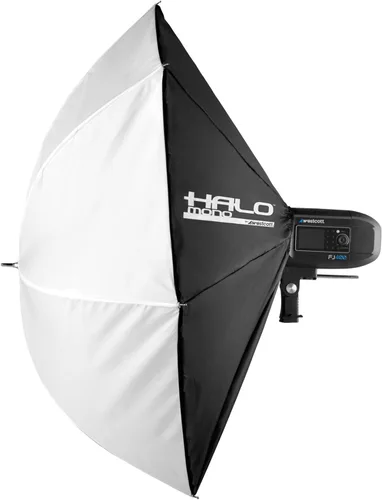 Westcott Halo Mono Softbox (45") 44.9 in Color Preciso para Calidad Profesional - Iluminación de fotografía en interiores y exteriores, flash o de