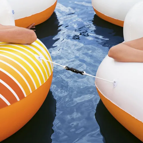 Miniatura 3 de Bestway 43399E Hydro-Force Sunkissed - Flotador inflable de PVC con cierre de PVC y soporte para tazas, naranja y amarillo