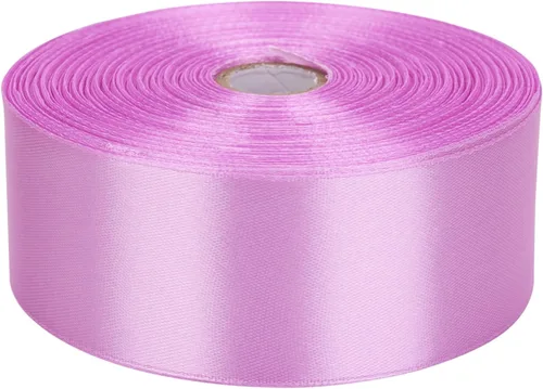 Cinta de satén lila de 1.5 pulgadas, rollo de cinta de 50 yds de tela unicolor, para invitaciones de boda, ramos de novia, costura, decoraciones de
