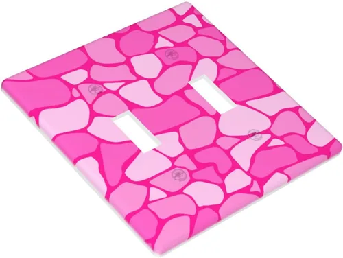 Miniatura 2 de Cubierta de placa de interruptor de luz de palanca doble rosa decoración placa de pared decorativa cubierta de salida para el hogar dormitorio