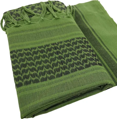 Miniatura 7 de Bufanda gruesa de 100 % algodón tipo shemagh o keffiyeh militar de táctica árabe para el desierto, para mujeres y hombres, 43 x 43 pulgadas