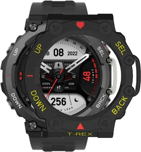 Miniatura 12 de Funda para Amazfit T-Rex 2, a prueba de golpes, funda protectora de TPU duradera, accesorios para Amazfit T Rex 2 Smartwatch (negro)