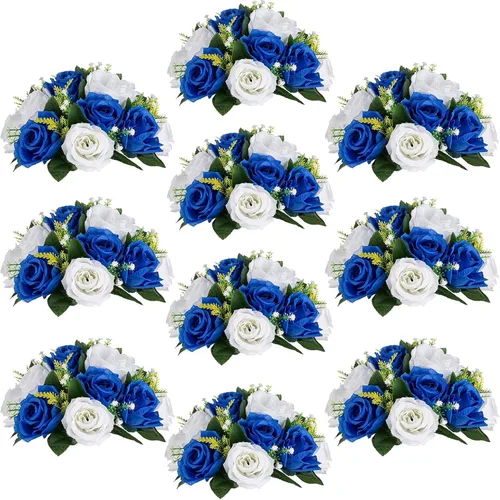 Miniatura 32 de Centros de mesa de flores para mesas de boda: decoraciones de mesa de Halloween, bolas de flores negras, centros de mesa para compromiso, ceremonia