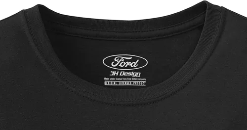 Miniatura 4 de JH DESIGN GROUP Camiseta Ford Mustang para hombre, color negro, cuello redondo