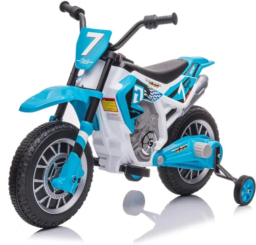 Motocicleta Eléctrica de 12V con Batería para Niños Bicicleta de Tierra Eléctrica para Niños Pequeños Juguetes de Montar para Niños con 2