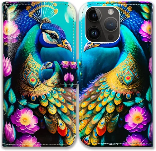 Miniatura 9 de Bcov Funda para iPhone 15 Pro Max, funda de piel con tapa y soporte para tarjeta y soporte para iPhone 15 Pro Max