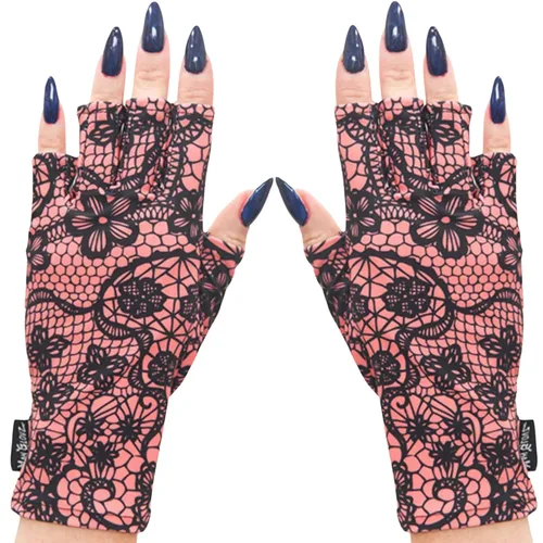Miniatura 38 de ManiGlovz - Guantes de uñas originales con protección UPF 50+ UV Guantes de manicura de gel y guantes anti UV sin dedos para mujeres Se pueden