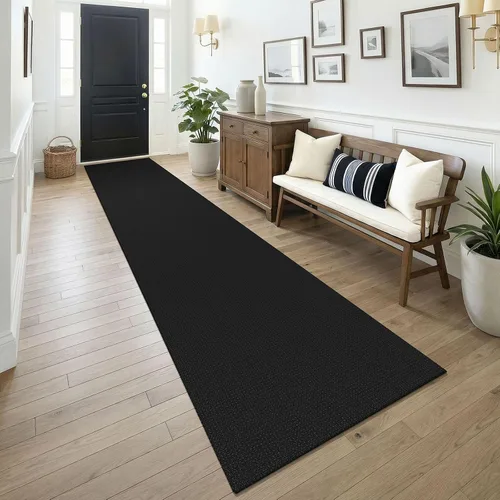 Miniatura 116 de KOZYFLY - Tapetes para entrada, lavable, tejido, con respaldo de goma antideslizante, de algodón, interiores, cocina, entrada, vestíbulo y puerta