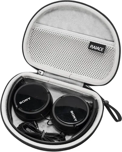 Miniatura 7 de RAIACE Funda de almacenamiento rígida compatible con auriculares Sony MDRZX110NC y MDRZX110AP con cancelación de ruido. (solo funda), color negro