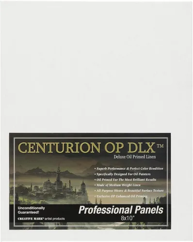 Centurion Paneles de lienzo de lino con imprimación al óleo profesional de lujo, 8 x 10 pulgadas, paquete de 6 lienzos de lino para pintura, obras