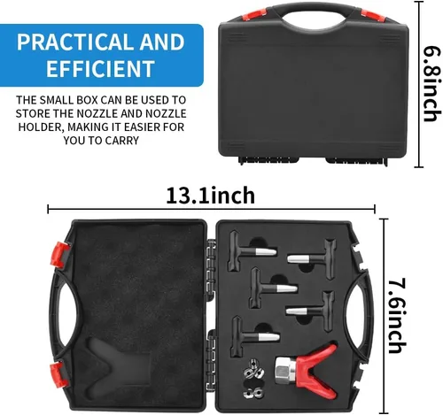 Miniatura 2 de 6 puntas de rociador sin aire, puntas de rociador de pintura, protector de puntas y estuche de almacenamiento negro, adecuado para pistola rociadora