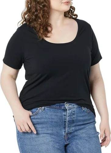 Miniatura 5 de Tienda Essentials Camiseta de manga corta con cuello redondo para mujer (disponible en tallas grandes), paquete de 2