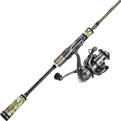 Miniatura 2 de Sougayilang Spinning Combo – 30+24Ton Carbon Fiber 2-Piece Rod, M/MH Power, 19LB Drag, 5.2:1 Gear Ratio, Lightweight Saltwater Freshwater Kit for