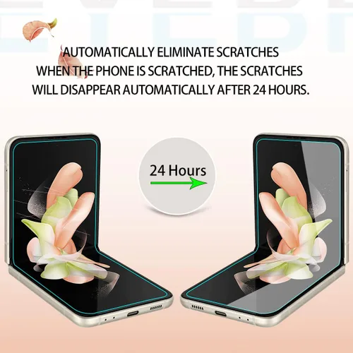 Miniatura 3 de Protector de pantalla para Galaxy Z Flip 4 5G + protectores de lente de cámara, [2+2 unidades] Protector de pantalla de cobertura completa