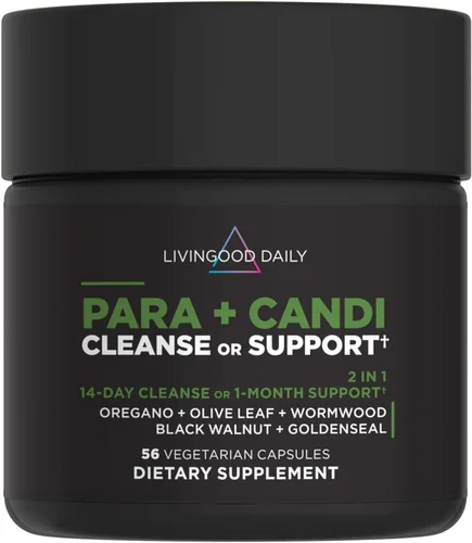 Livingood - Soporte de equilibrio digestivo a base de hierbas con orégano, hoja de olivo, ajenjo y nogal negro, 56 cápsulas vegetarianas
