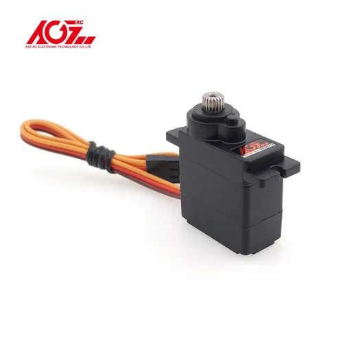 Miniatura 6 de 2 piezas AGFRC Micro 9g Kit de motor servo RC - Servo mini digital de engranaje metálico de 2.8 kg para helicóptero, avión, coche RC, ángulo