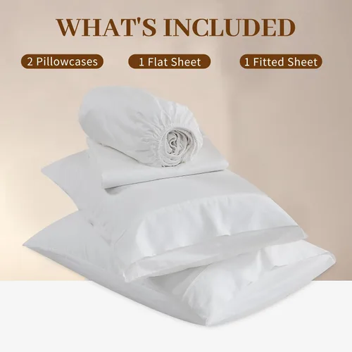 Miniatura 7 de Bedlifes Sábanas de algodón egipcio de 1000 hilos, tamaño King, 4 piezas con bolsillo profundo de 16 pulgadas, ropa de cama ultrasuave refrescante