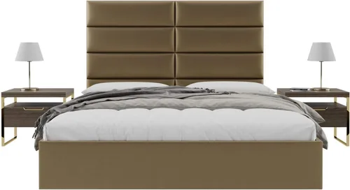 Miniatura 65 de Vänt - Paneles tapizados de cabecera para montar en la pared, diseño Isabelle, 60 x 23 pulgadas, configuración de 4 paneles individuales, Cuero