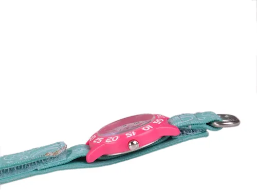 Miniatura 4 de Disney Princess Time Teacher - Reloj analógico de cuarzo y nailon para niños Azul Patchwork