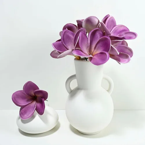 Miniatura 23 de Regalos de Cumpleaños para Mujeres 8pcs Flores Rosa Claro PU Tacto Real Flores Regalos para Mujeres para Navidad Flores Artificiales para Bricolaje