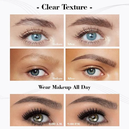 Miniatura 3 de Lápiz de cejas Microblading de 4 puntos para levantar cejas y arrebatar, maquillaje de ojos de larga duración, impermeable, cabello natural