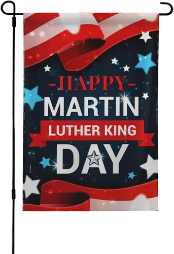 Miniatura 14 de Martin Luther King MLK - Bandera de jardín con texto en inglés "I Have A Dream", 12.5 x 18 pulgadas, banderas decorativas decorativas de doble cara