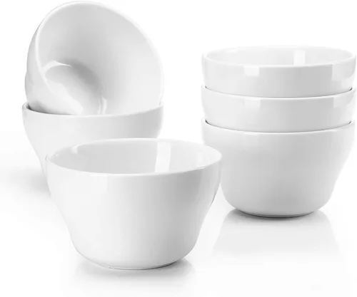 Miniatura 7 de Sweese Juego de 6 tazas de porcelana para caldo, multicolor, de grado profesional duradero superior, capacidad de 8 onzas, 6.0
