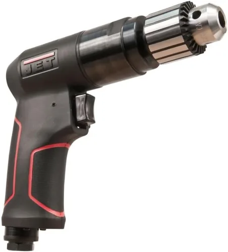 Miniatura 7 de JET Taladro angular reversible neumático de 3/8 pulgadas, 1200 RPM (JAT-630), negro