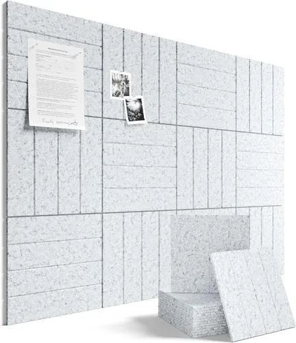 Miniatura 59 de Tablero de anuncios de fieltro grande de 36 x 24 pulgadas, alternativa al tablero de corcho – Paquete de 6 con 40 pestañas adhesivas extraíbles