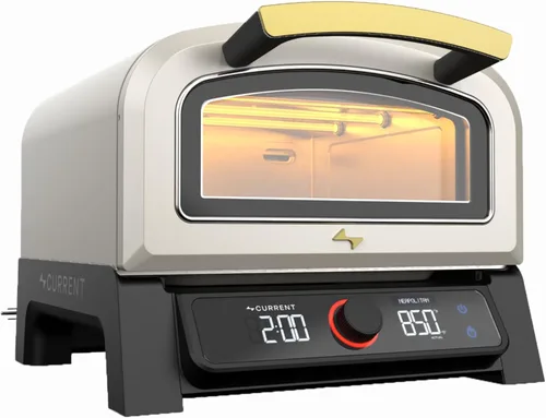 Current® Horno eléctrico inteligente Model P para pizza, 12 pulgadas, 850 °F máximo, 5 modos de cocción, conectividad de aplicación para monitoreo