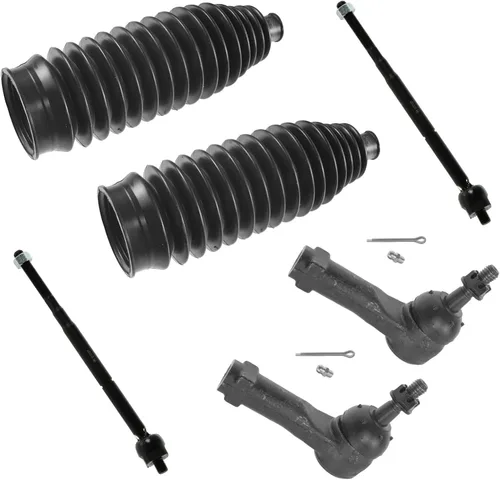 Miniatura 10 de TRQ Kit de dirección interior y exterior para lado del conductor y del pasajero delantero, con cremallera de dirección y fuelle de piñón compatible